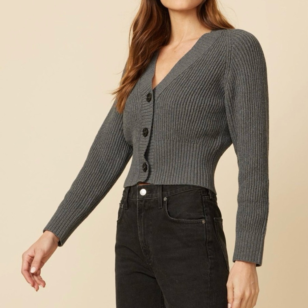 One Grey Day Sutton Chainette Cardigan - Picture 2 of 8